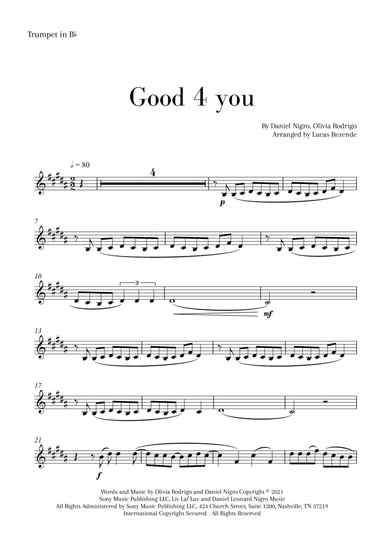 Good 4 U (arr. Lucas Rezende)