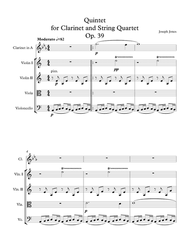 Quintet for Clarinet and Strings, Op. 39