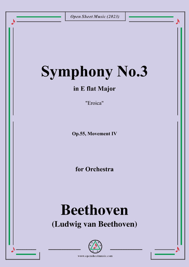 Beethoven-Symphony No.3(Eroica),Op.55,Movement IV (arr. OSM Press)