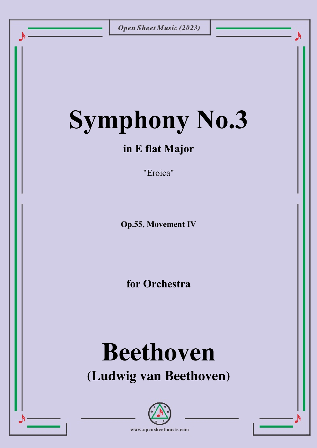 Beethoven-Symphony No.3(Eroica),Op.55,Movement IV (arr. OSM Press)