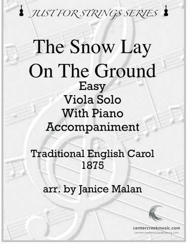The Snow Lay On The Ground Easy Viola Solo (arr. Janice Malan)