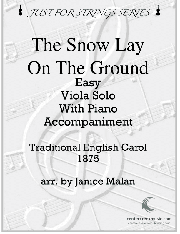 The Snow Lay On The Ground Easy Viola Solo (arr. Janice Malan)