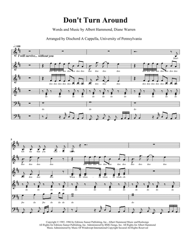 Don't Turn Around (arr. Jill Goldberg)