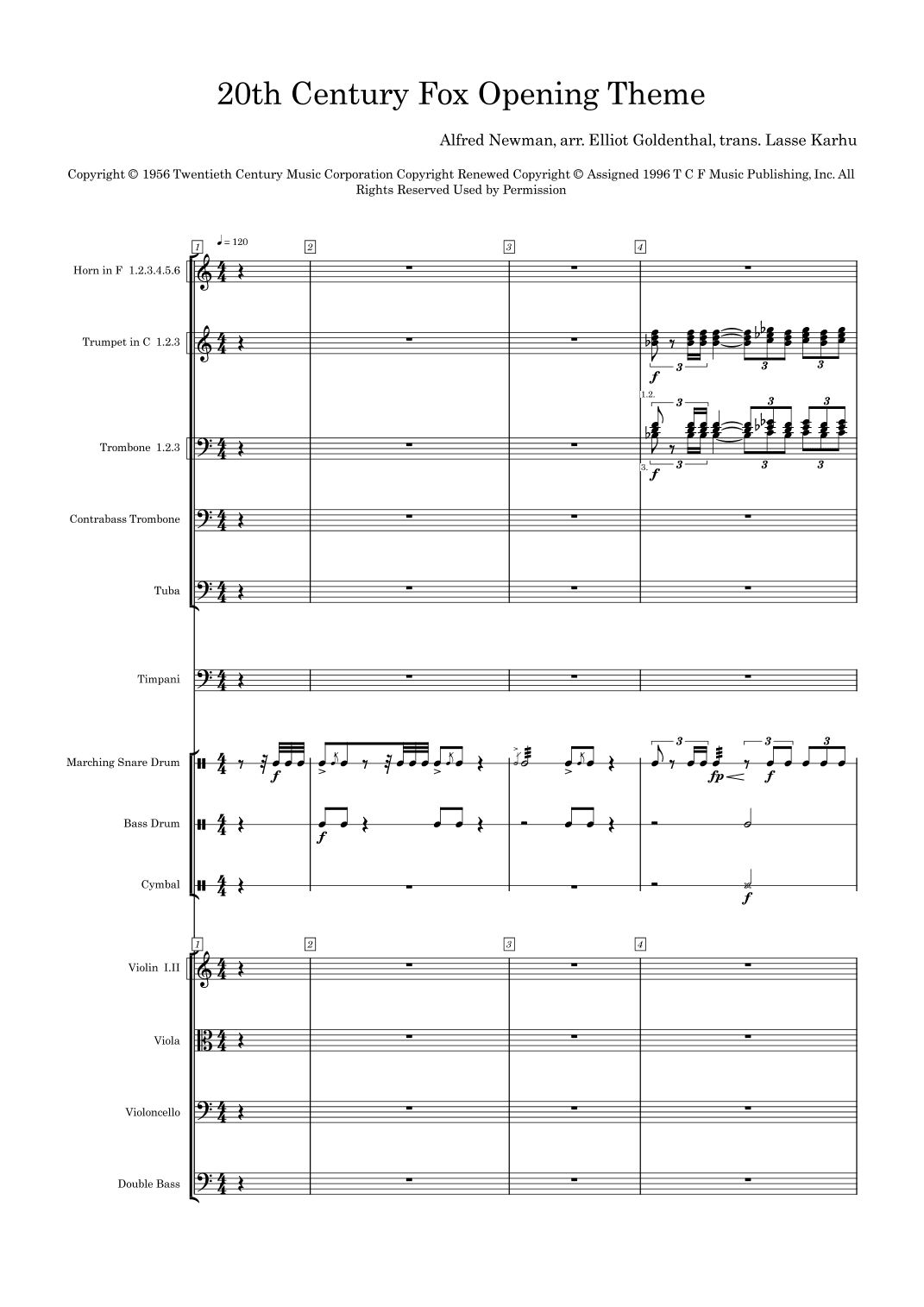 Twentieth Century Fox Trademark (arr. Elliot Goldenthal)