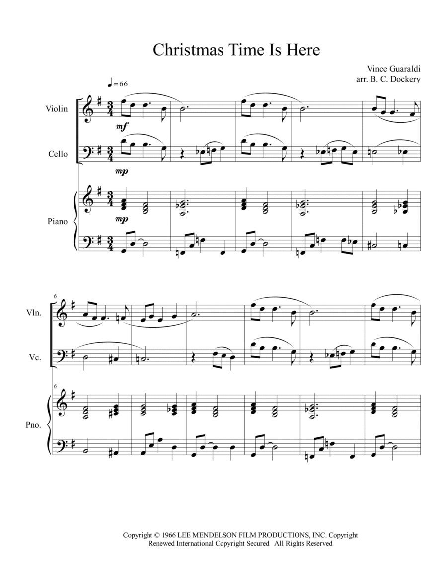 Christmas Time Is Here (arr. B. C. Dockery)
