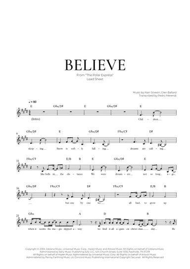 Believe (arr. Pedro Merendi)