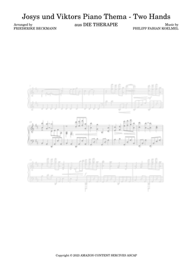 Josys And Viktors Piano Theme - Two Hands (arr. Friederike Beckmann)