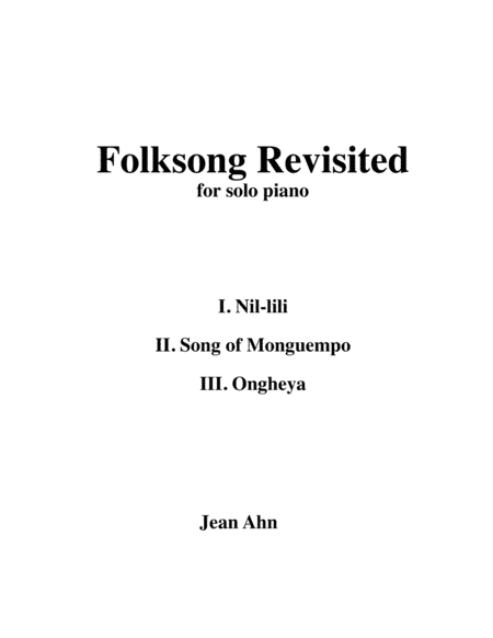 Korean Folksong Revisited for piano
