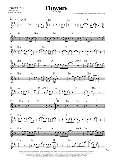 Flowers (arr. Daniel Nakamura)