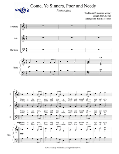 Come, Ye Sinners, Poor and Needy (arr. Sandy McIntire)