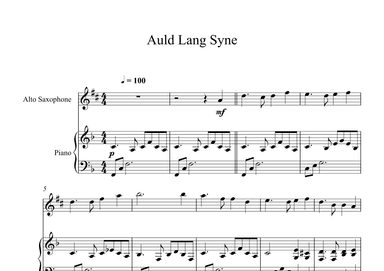 Auld Lang Syne (Alto Sax + Piano) (arr. Digital Book Music)