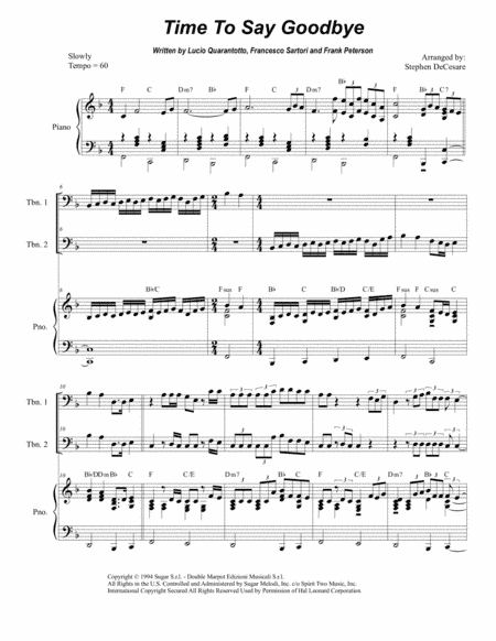 Time To Say Goodbye (arr. Stephen DeCesare)