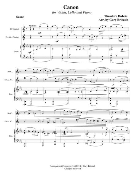 Canon (arr. Gary Bricault)