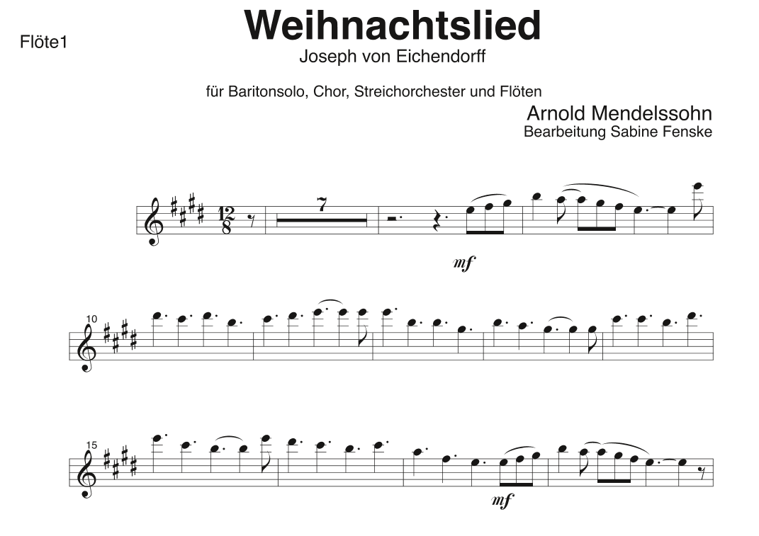 Weihnachtslied (arr. Sabine Fenske)