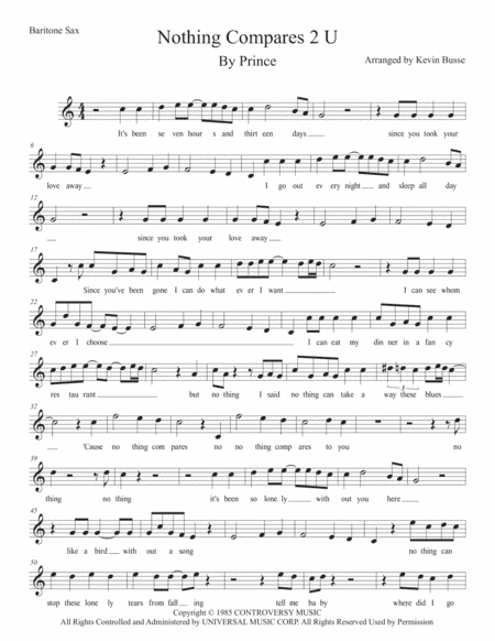 Nothing Compares 2 U (arr. Kevin Busse)