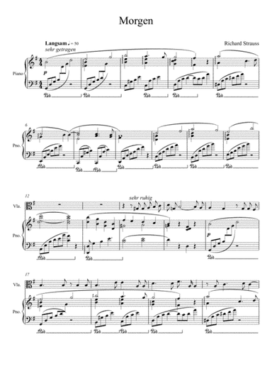 Richard Strauss - Morgen (Viola Solo) (arr. André Laitano)