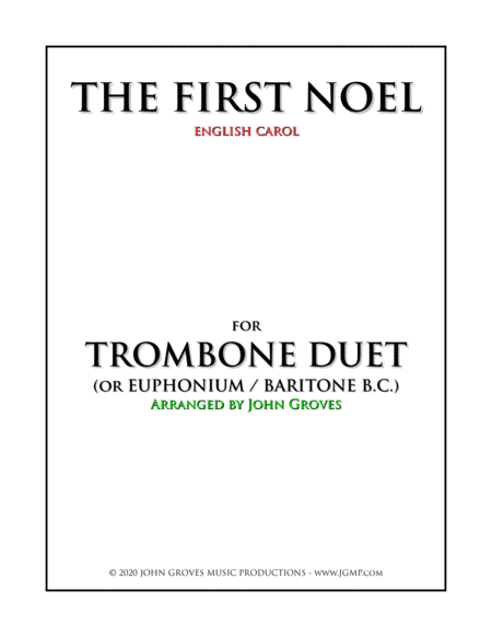 The First Noel - Trombone Duet (arr. John Groves)