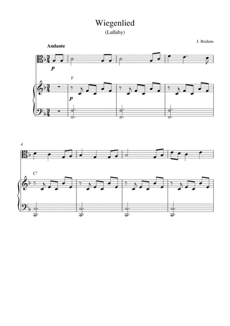 Wiegenlied (Lullaby) (arr. Kaiserin Rebecca)