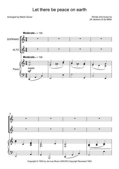 Let There Be Peace On Earth (arr. Martin Dover)