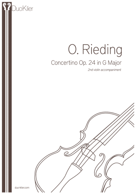 Rieding - Concertino Op 24 in G Major, 2nd violin accompaniment (arr. Duo Klier)