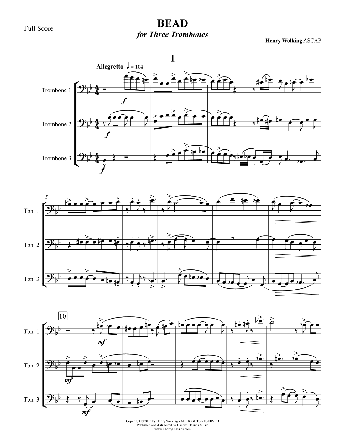 BEAD for Three Trombones