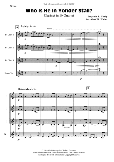 Who Is He In Yonder Stall? (arr. Gert Th. Walter)