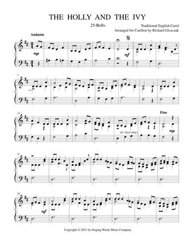 25B. The Holly and the Ivy (arr. Richard Giszczak)