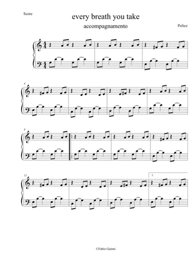 Every Breath You Take (arr. Michael Chords)