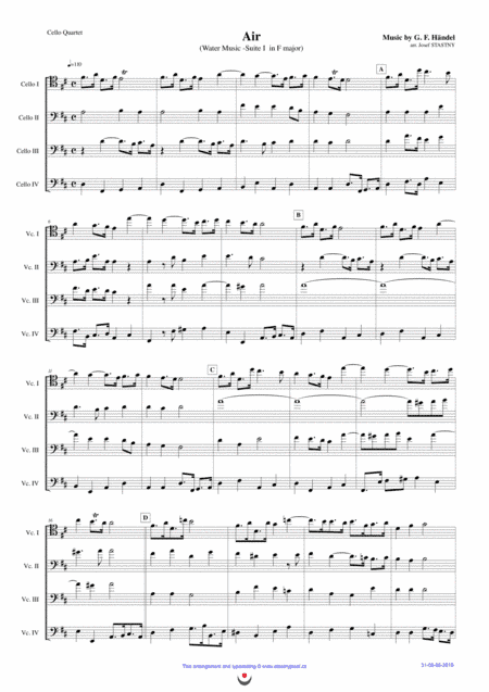 Air (Water Music) (arr. Josef STASTNY)
