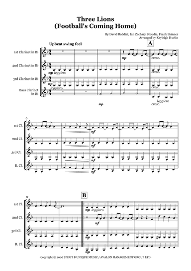 Three Lions (arr. Kayleigh Huelin)