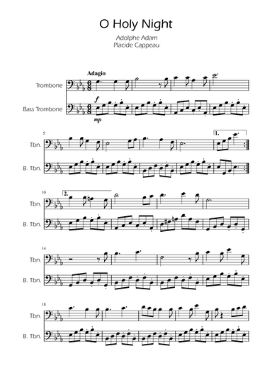O Holy Night - Trombone Duet (arr. Ygor Nunes)
