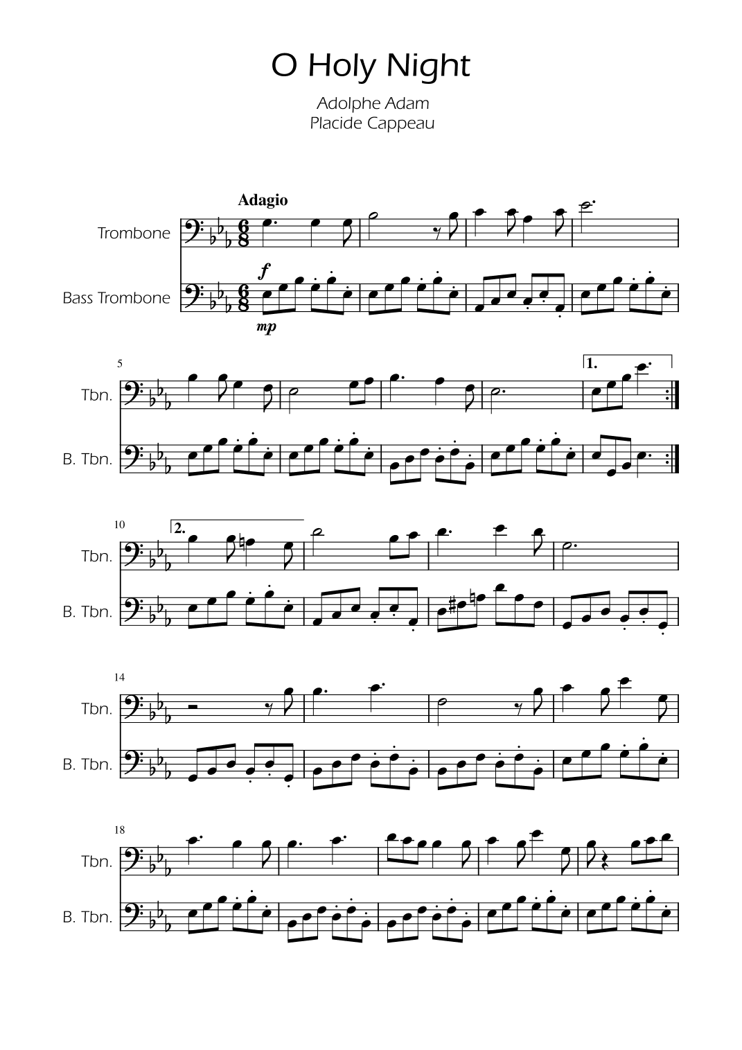 O Holy Night - Trombone Duet (arr. Ygor Nunes)