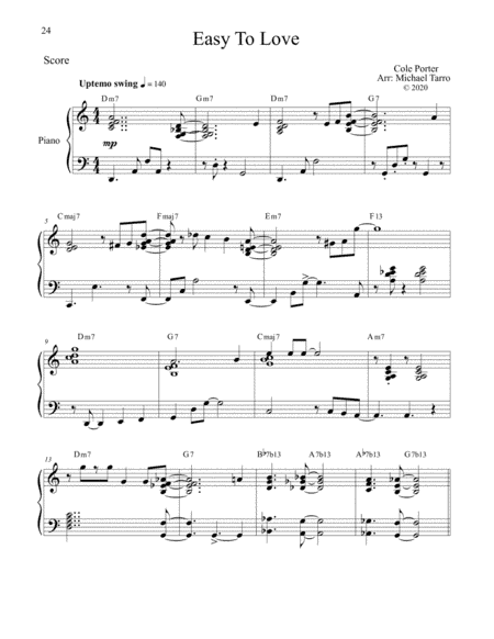 Easy To Love (arr. MICHAEL TARRO)