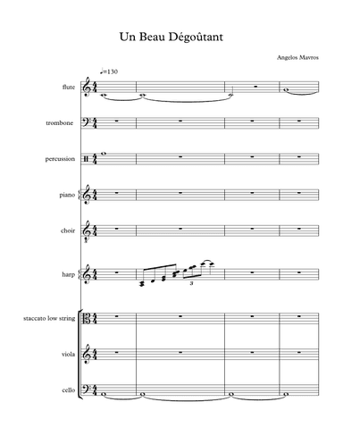 Un Beau Dégoûtant - Score Only