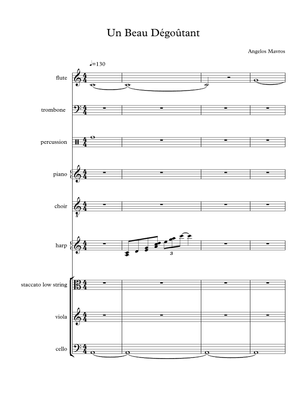 Un Beau Dégoûtant - Score Only