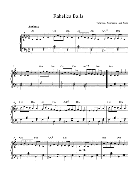 Rahelica Baila (Rachel Dance) (arr. Kaiserin Rebecca)