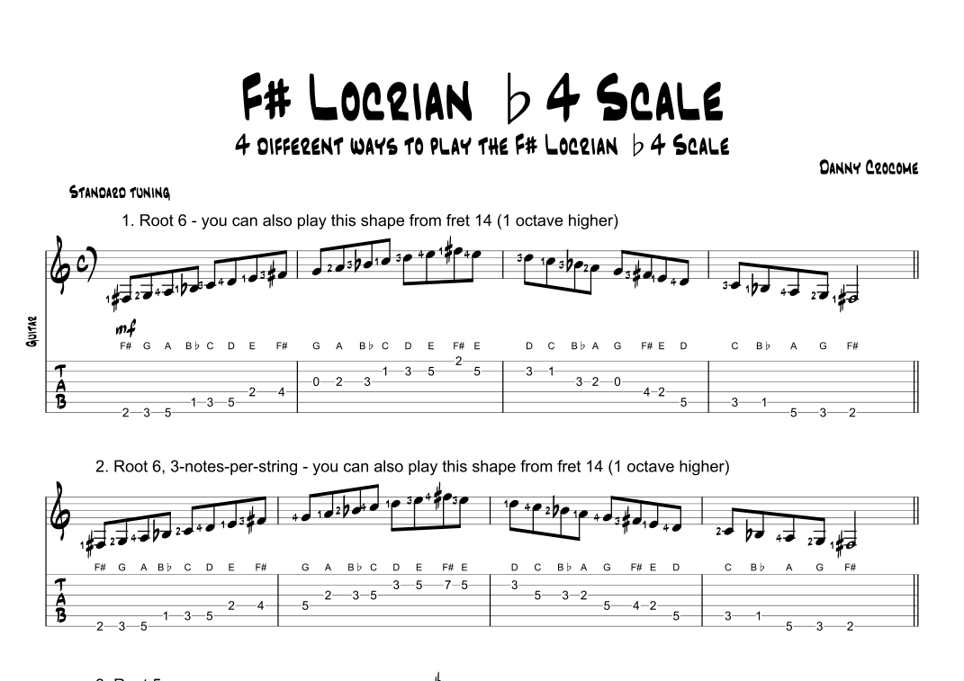F# Locrian b4 Scale (4 Ways to Play)