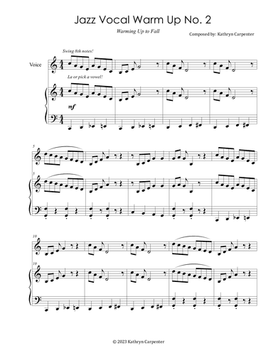 Jazz Vocal Warm Up No. 2