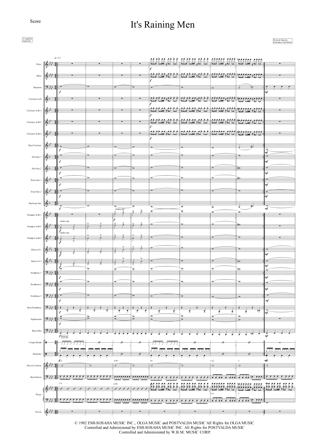 It's Raining Men (arr. Joop Derks)