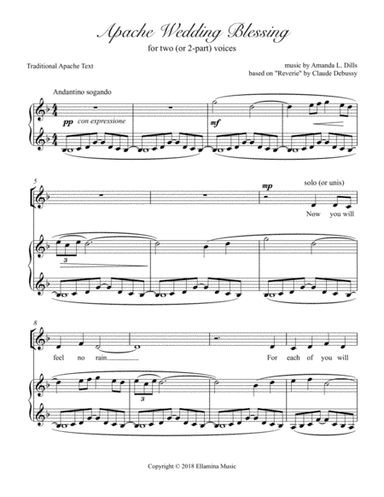 Apache Wedding Blessing (2-part vocal) (arr. Ellamina Music)