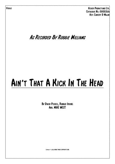 Ain't That A Kick In The Head (arr. Mike West)