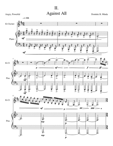 Life -A Concerto for Bb and Eb clarinet movement 2