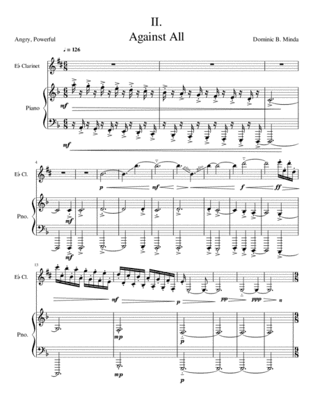 Life -A Concerto for Bb and Eb clarinet movement 2