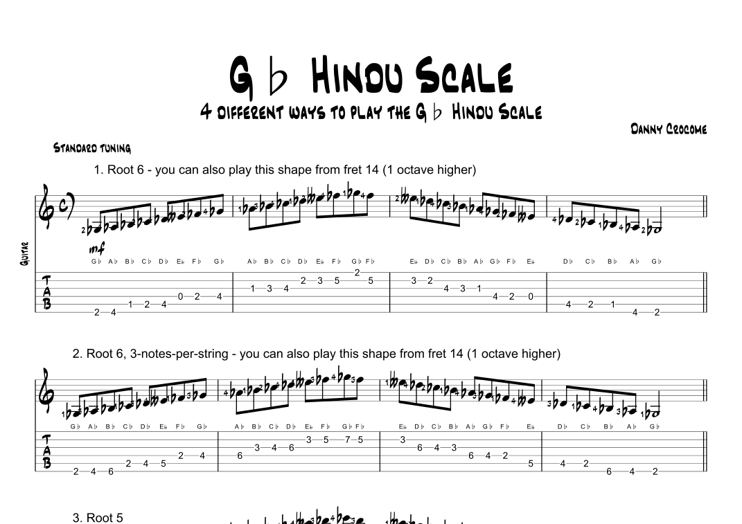 Gb Hindu Scale (4 Ways to Play)