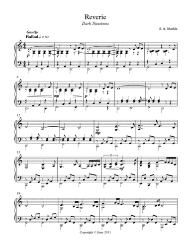 Reverie (Dark Sweetness) for Piano solo