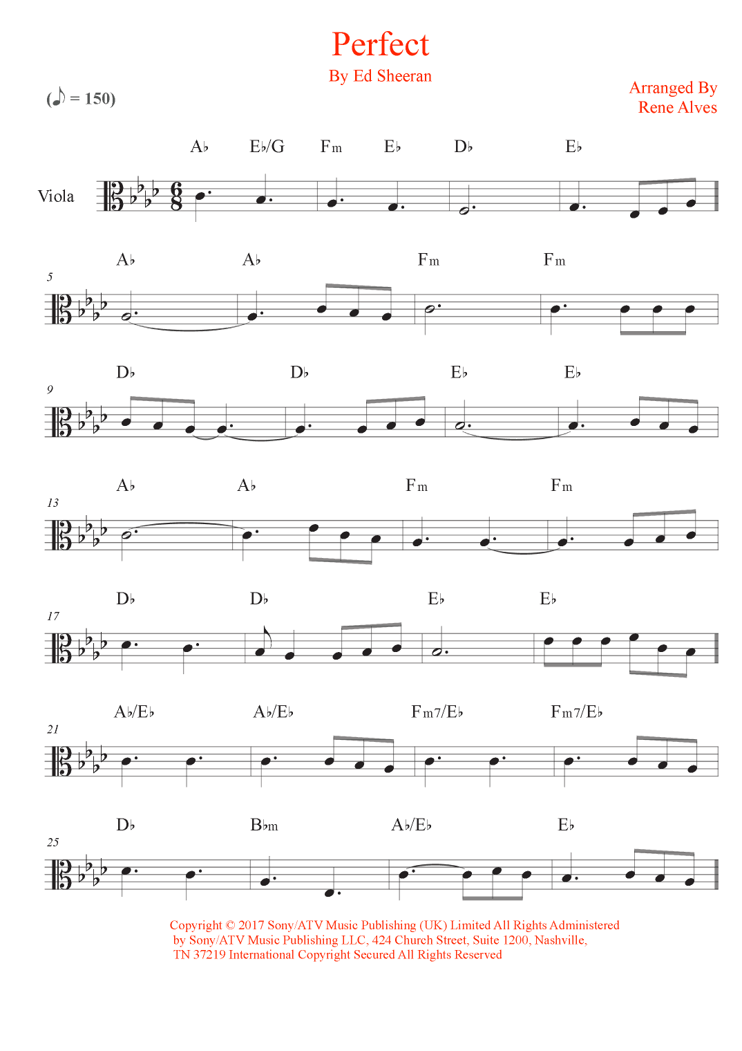 Perfect (arr. Rene Alves)