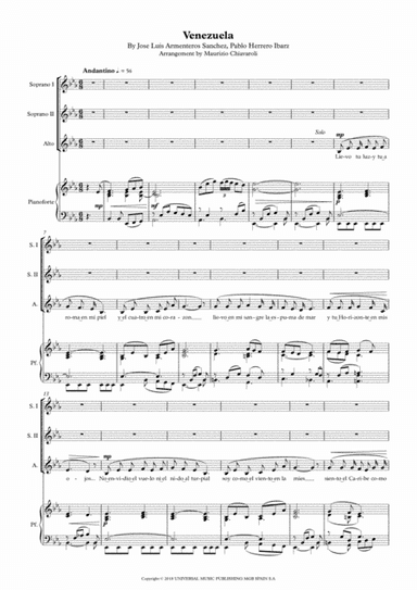 Venezuela (arr. Maurizio Chiavaroli)