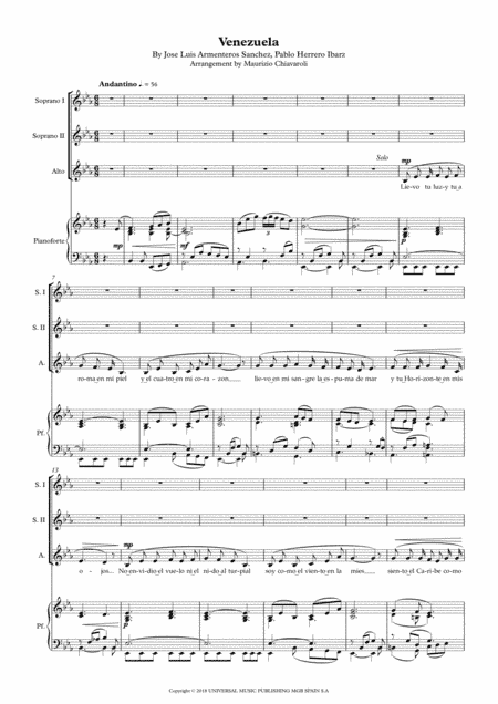 Venezuela (arr. Maurizio Chiavaroli)