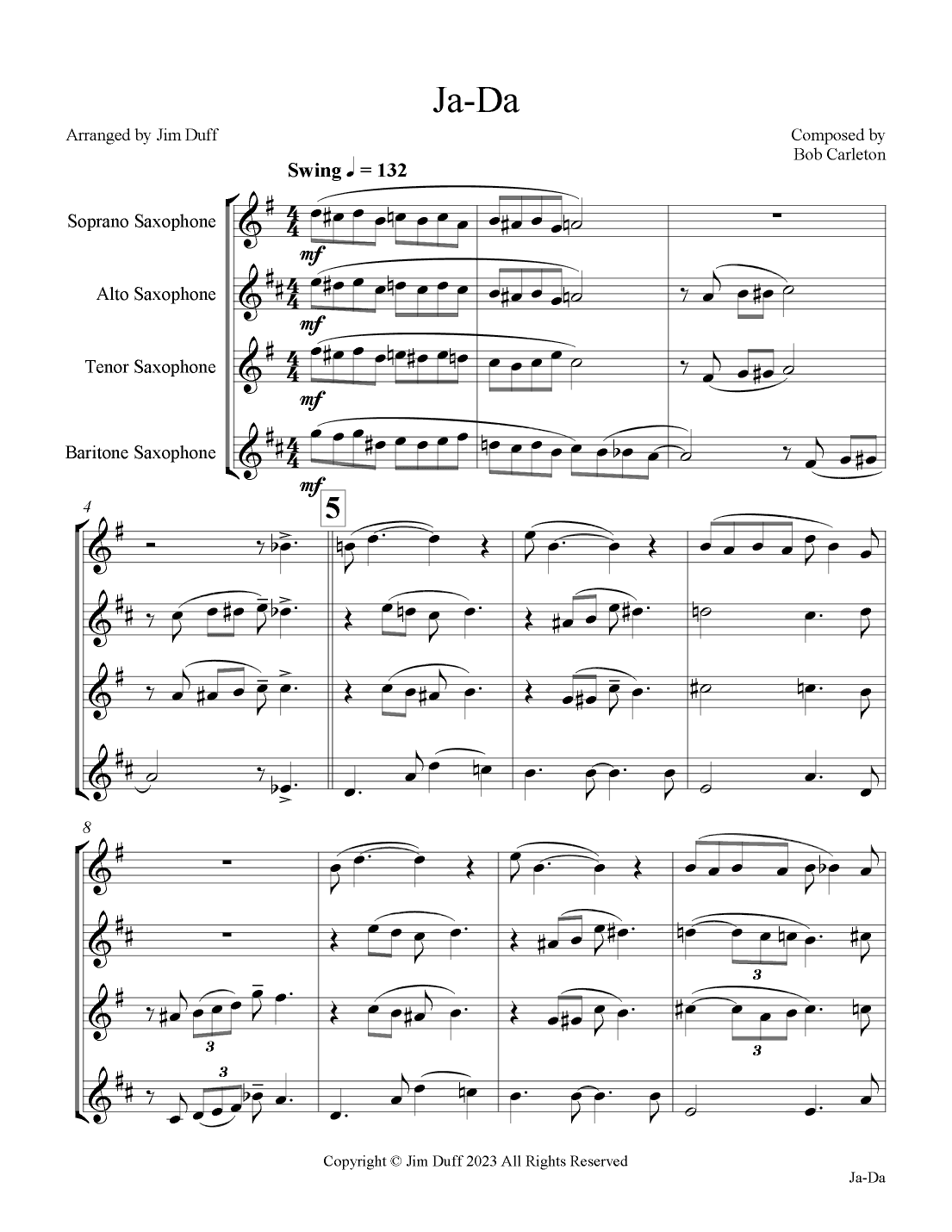 Ja-Da (arr. Jim Duff)