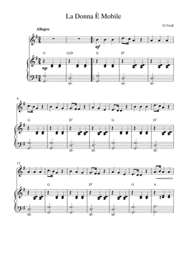 La Donna È Mobile (arr. Kaiserin Rebecca)